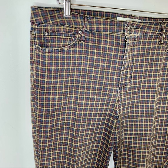 Ella Moss High-Rise Plaid Skinny Ankle Jeans - Picture 4 of 12